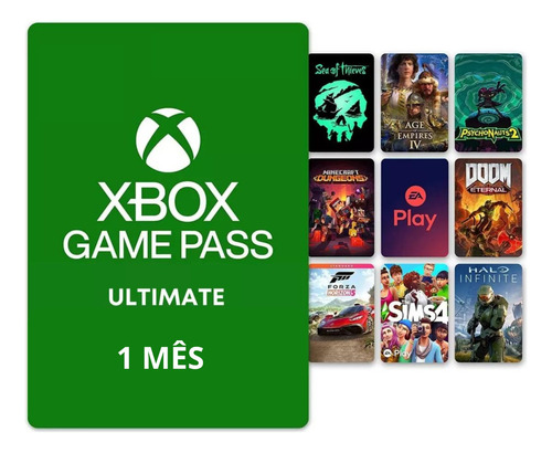 Cartão Xbox Game Pass Ultimate 1 Mês Brasil Gift Card Br